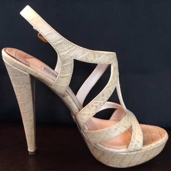 Prada Cocco Sabbia Sandals - Picture 1 of 5